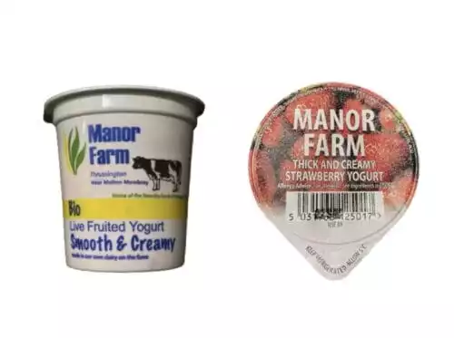 Manor Farm Thick & Creamy Live Yoghurt — Strawberry (125g)