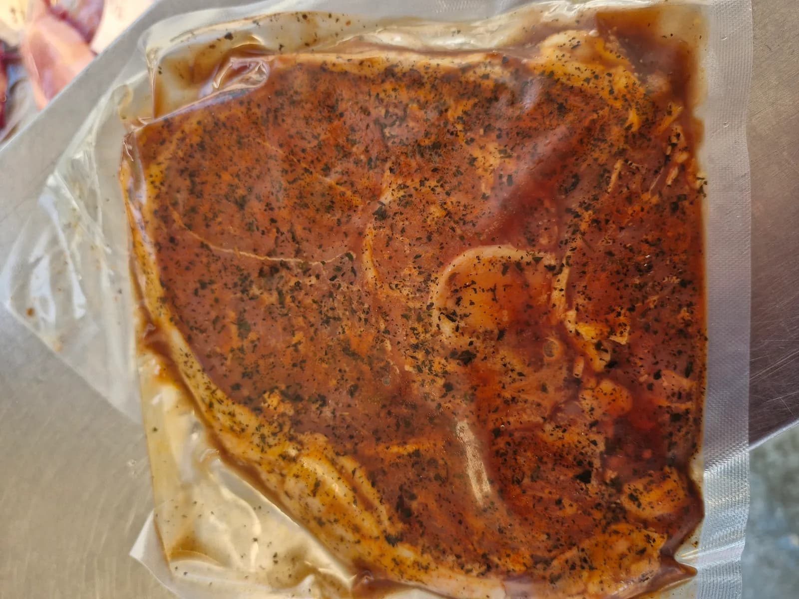 Minted lamb steaks