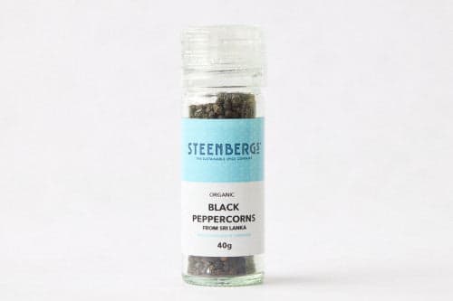 Steenbergs Organic Fairtrade Black Pepper Mill