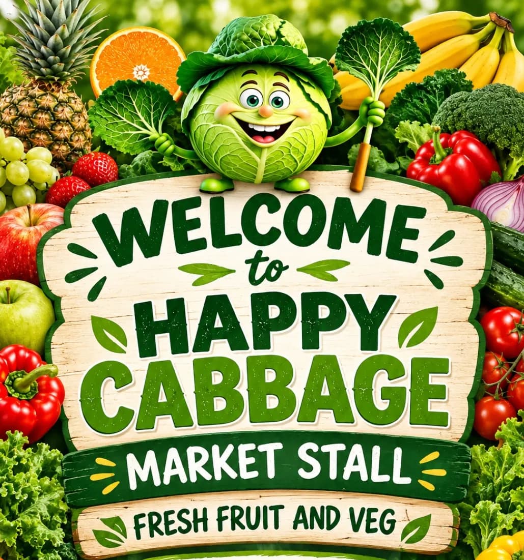 Happy Cabbage Market Stall