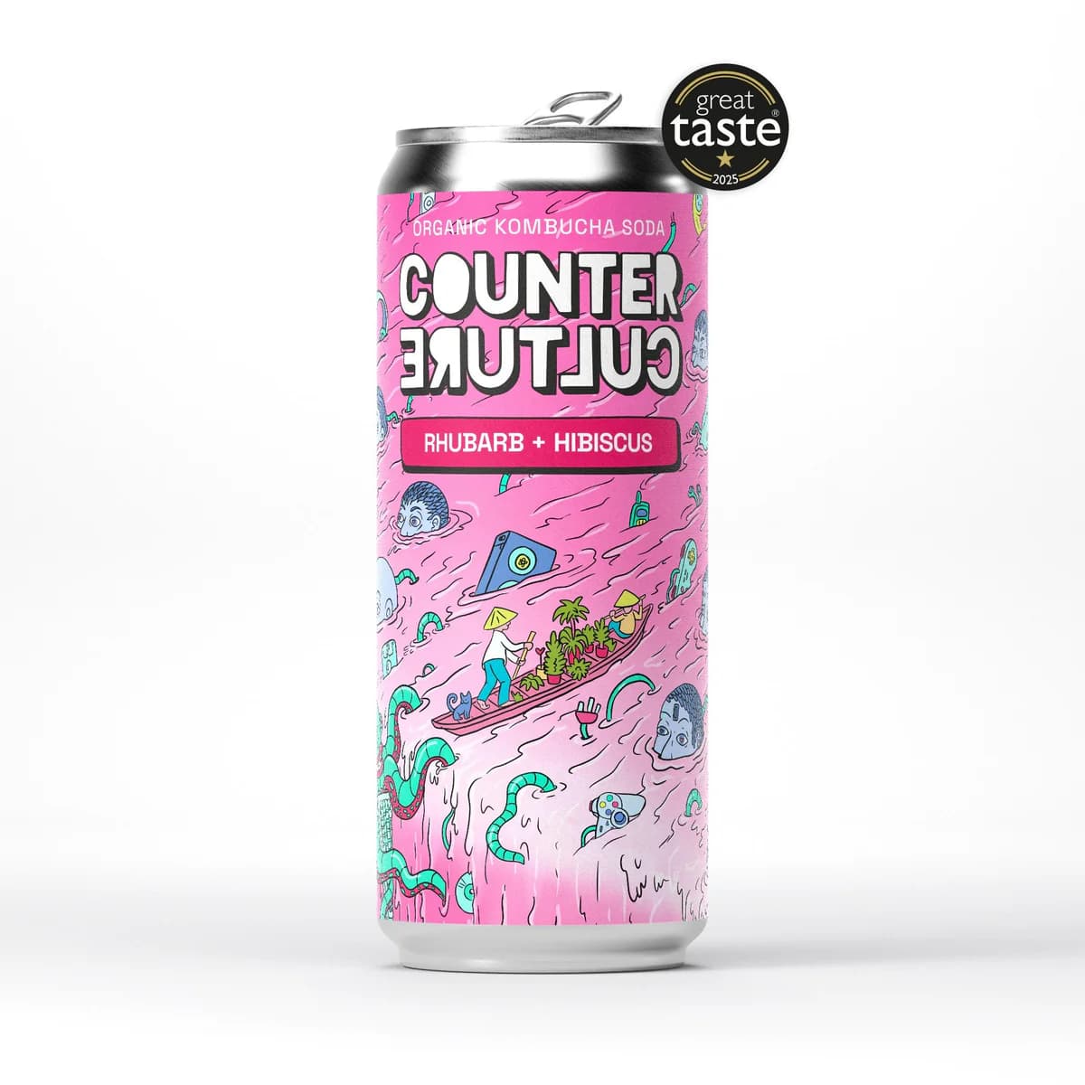 Counter Culture Rhubarb & Hibiscus Kombucha
