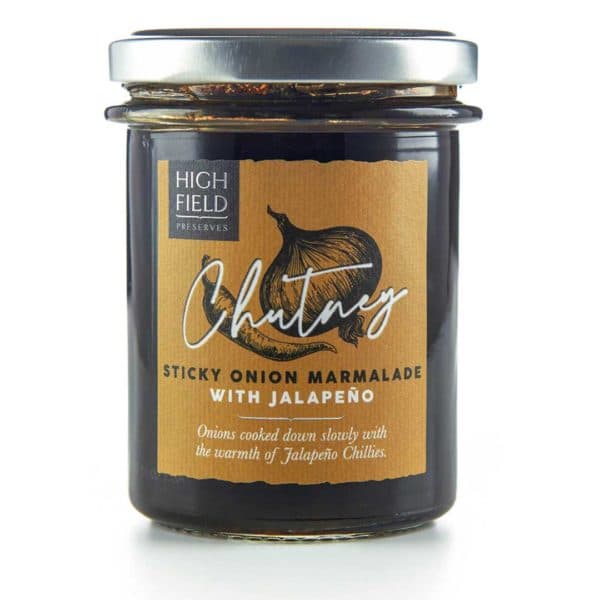 High Field Sticky Onion Marmalade with Jalapeño Chutney
