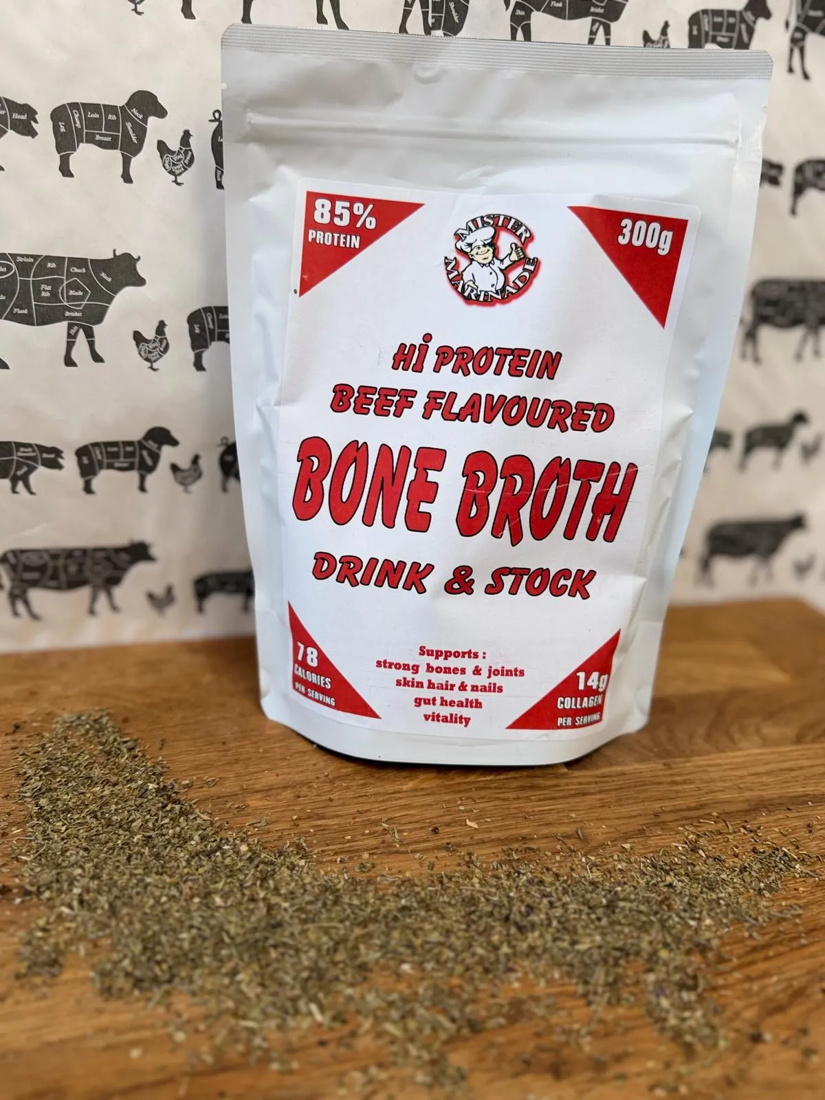 Bone broth, beef flavour